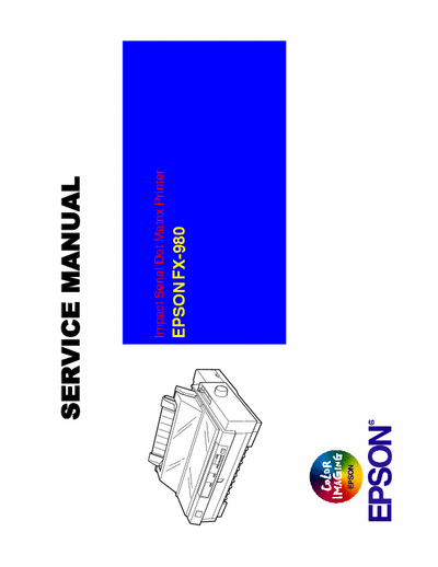 Epson FX980 service manual